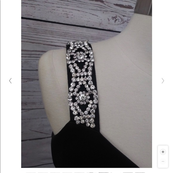 Ted Baker Rhinestone embellished strap black dress - Picture 3 of 12